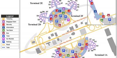 Soekarno hatta letiště terminál 2 mapa