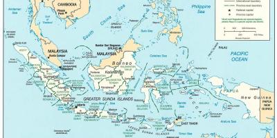 Jakarta indonésie mapa světa