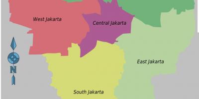 Mapa Jakarta okresů