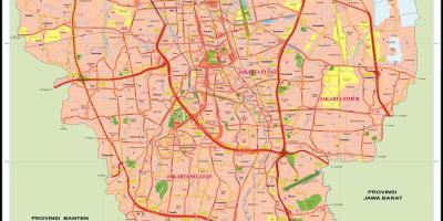 Centrální Jakarta mapa