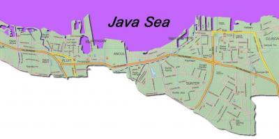 Jakarta utara mapě