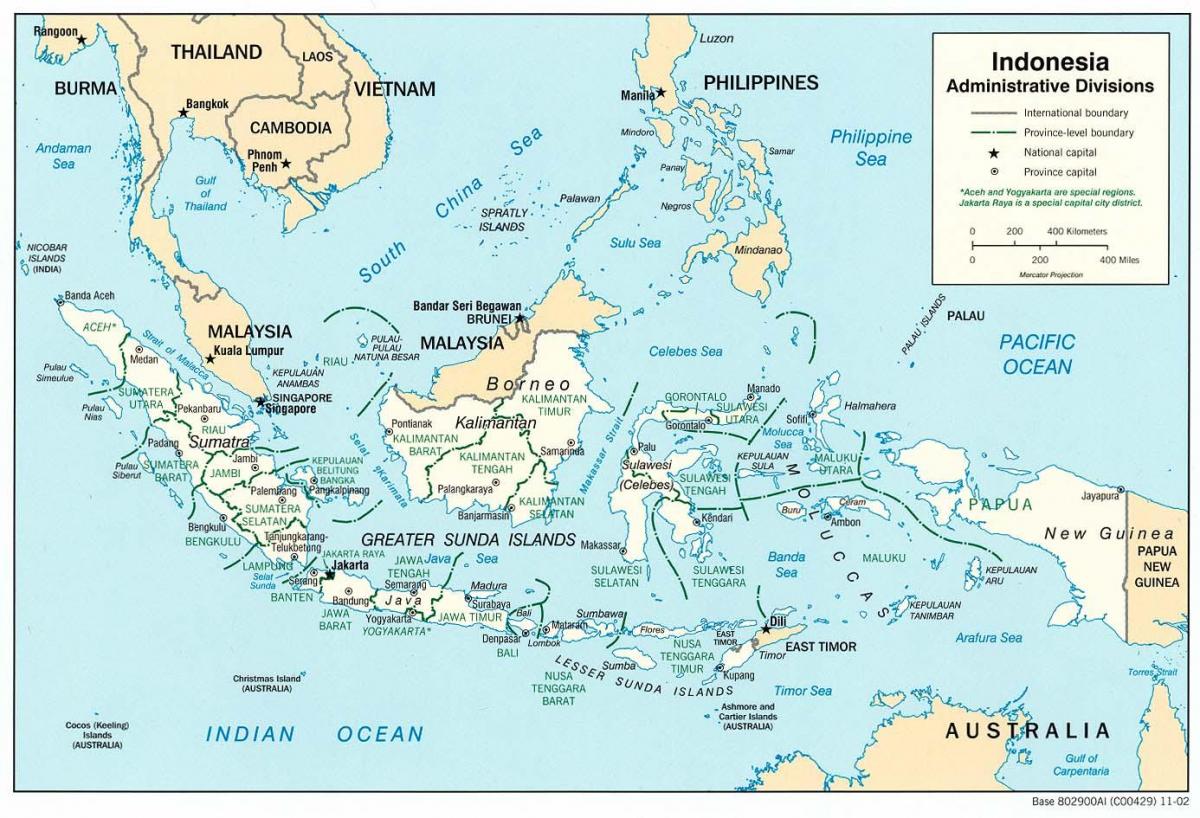 Jakarta indonésie mapa světa