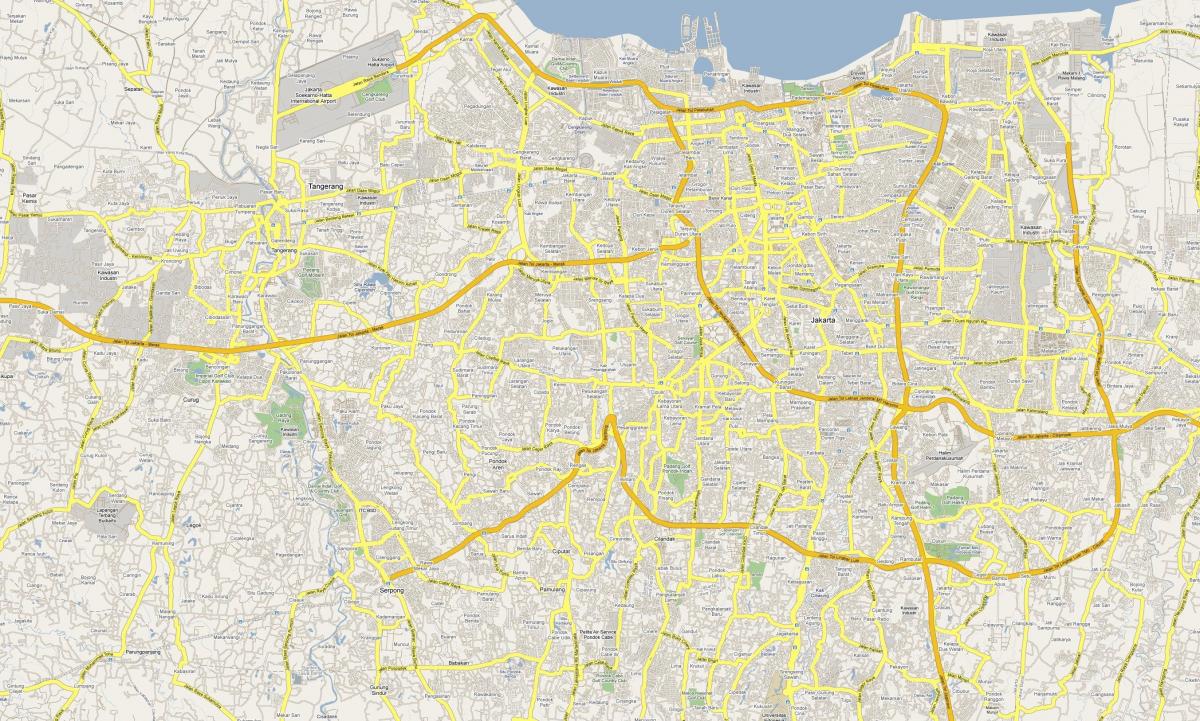 mapa Jakarta silnici