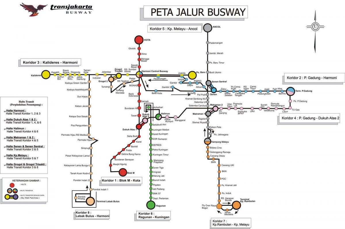 Jakarta, bus mapa