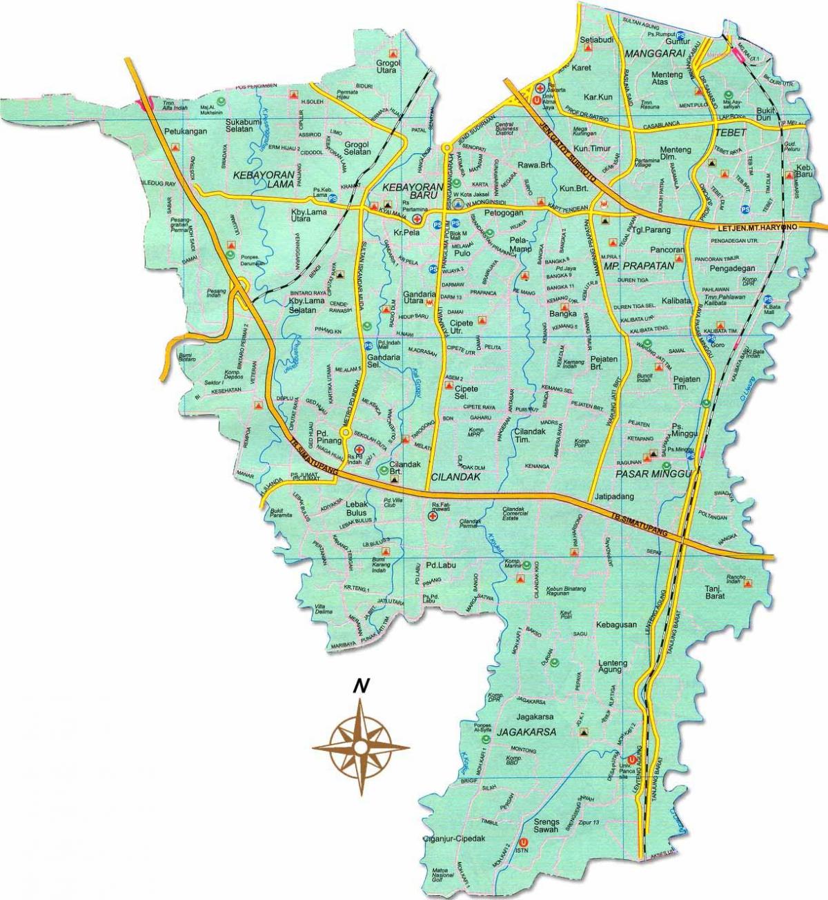 mapa Jakarta selatan