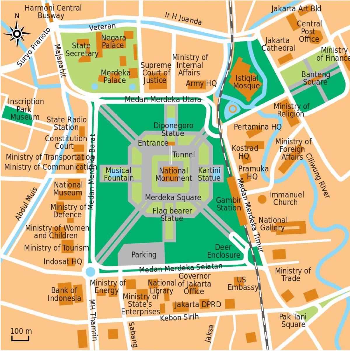 mapa úřad Jakarta