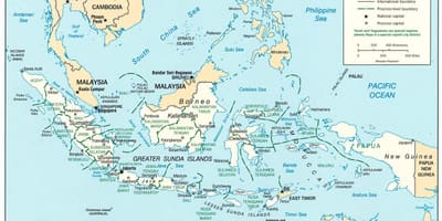 Jakarta indonésie mapa světa