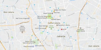 Mapa Jakarta noční život